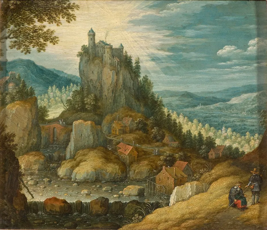 Landscape With A Fortress Wall Art by Marten Ryckaert - High-Resolution Digital Print