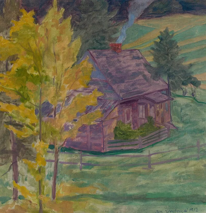 Landscape With A House Among Trees