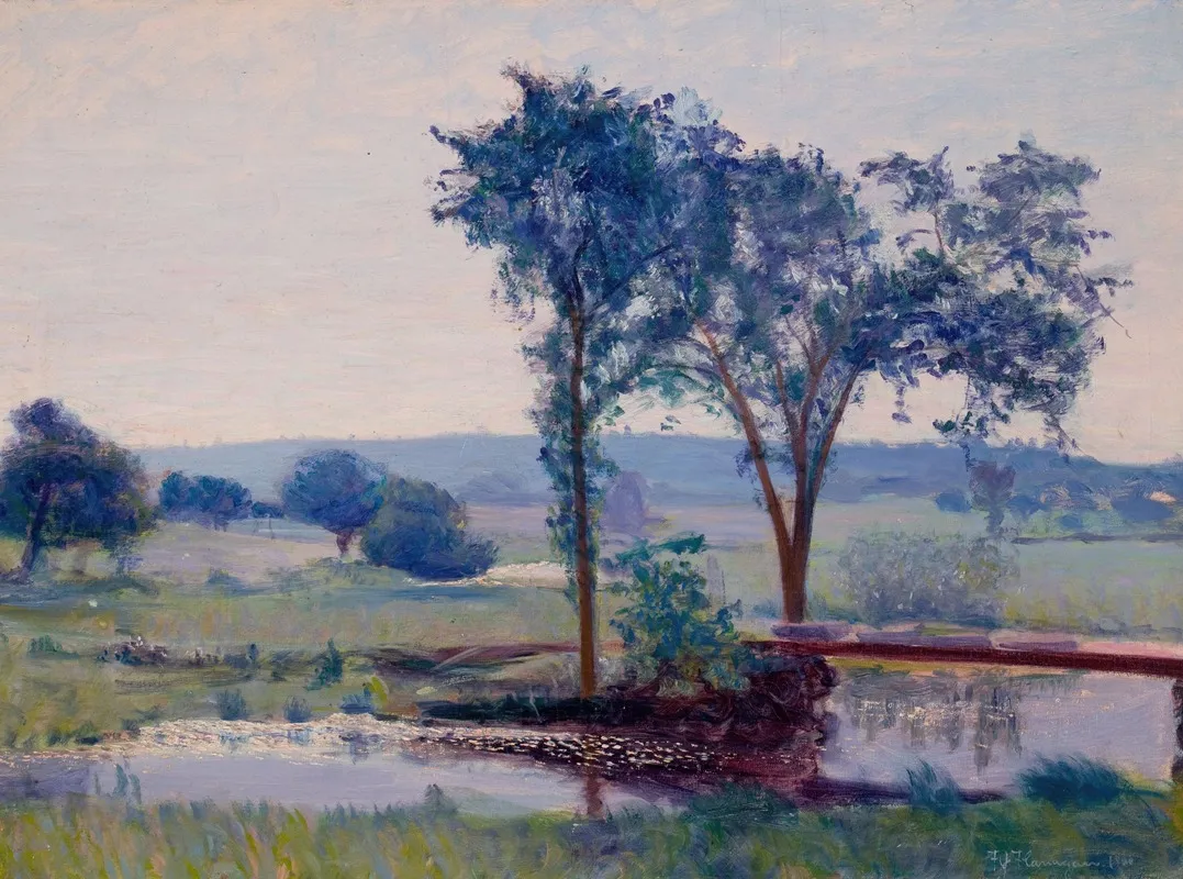 Landscape With A Lake 4 Wall Art by Francis J. Flanagan - High-Resolution Digital Print