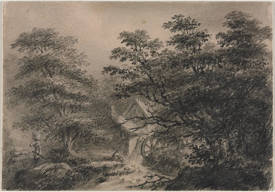 Landscape With A Mill 8 Wall Art by Charles Norris - High-Resolution Digital Print