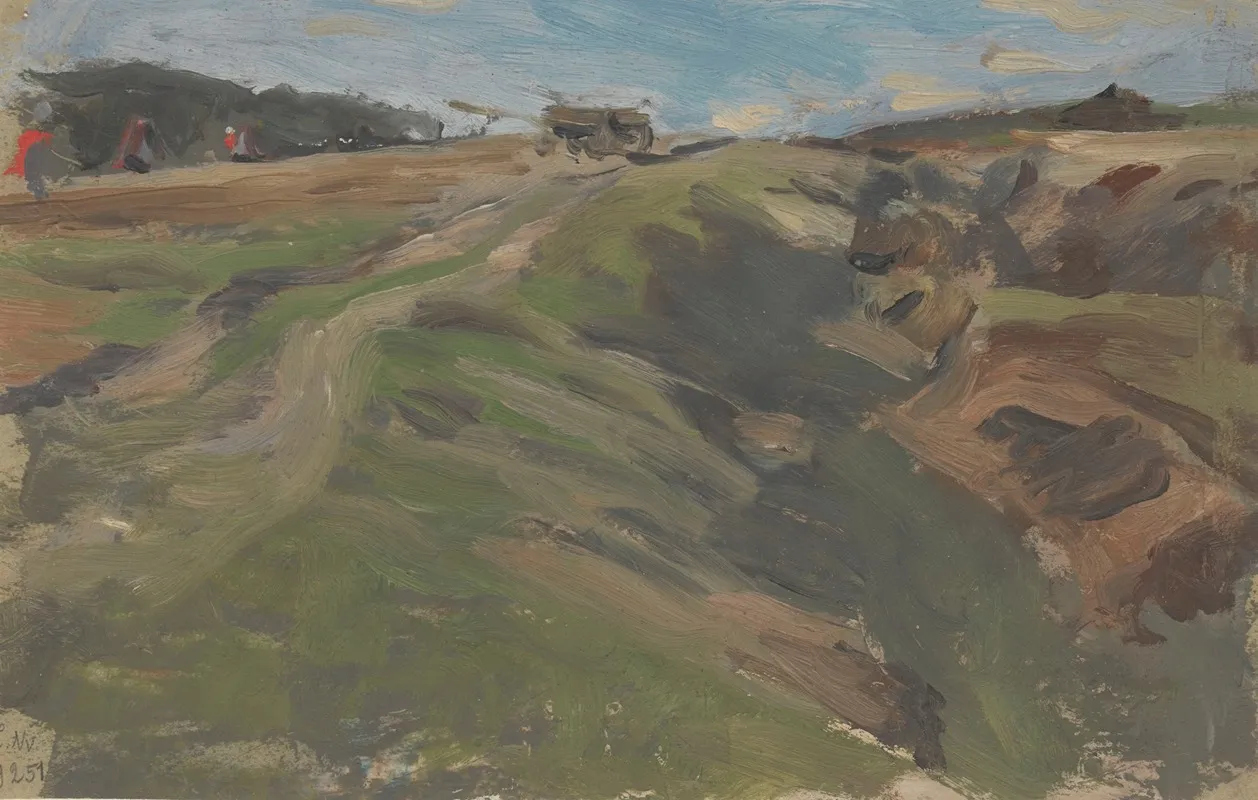 Landscape With A Road Among Fields Wall Art by Johannes Graf - High-Resolution Digital Print