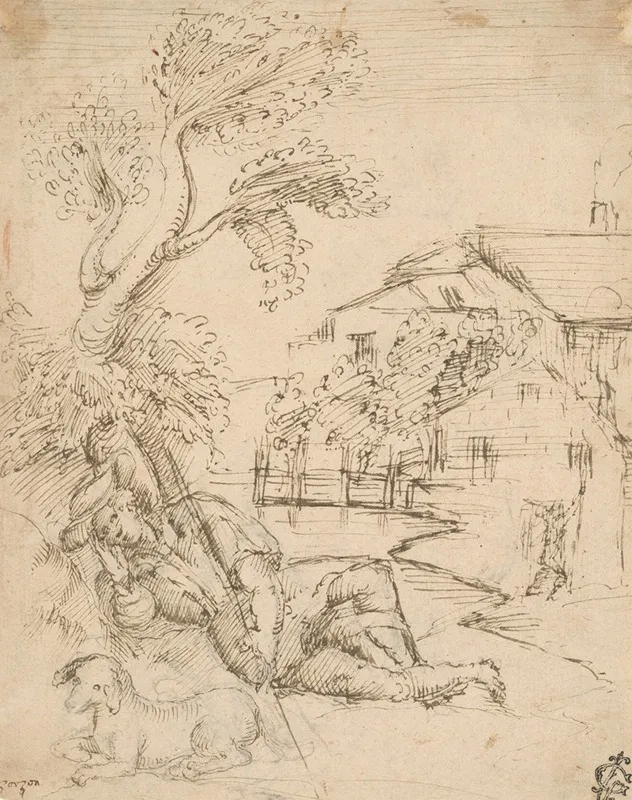 Landscape With A Shepherd In Repose