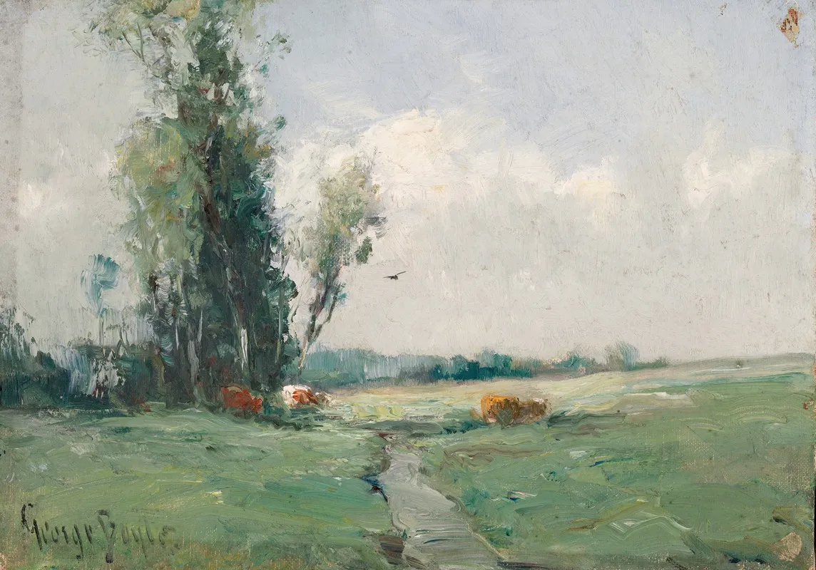 Landscape With A Stream Wall Art by George A. Boyle - High-Resolution Digital Print
