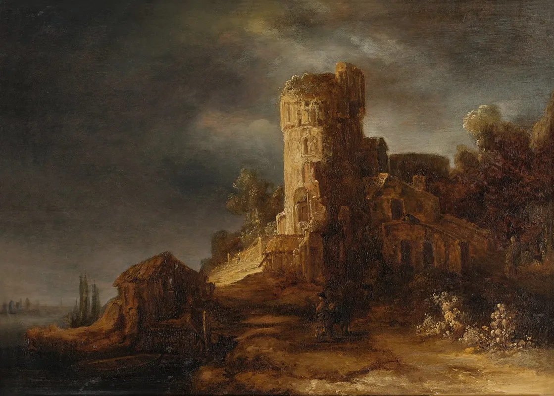 Landscape With A Tower 5 Wall Art by Govaert Flinck - High-Resolution Digital Print