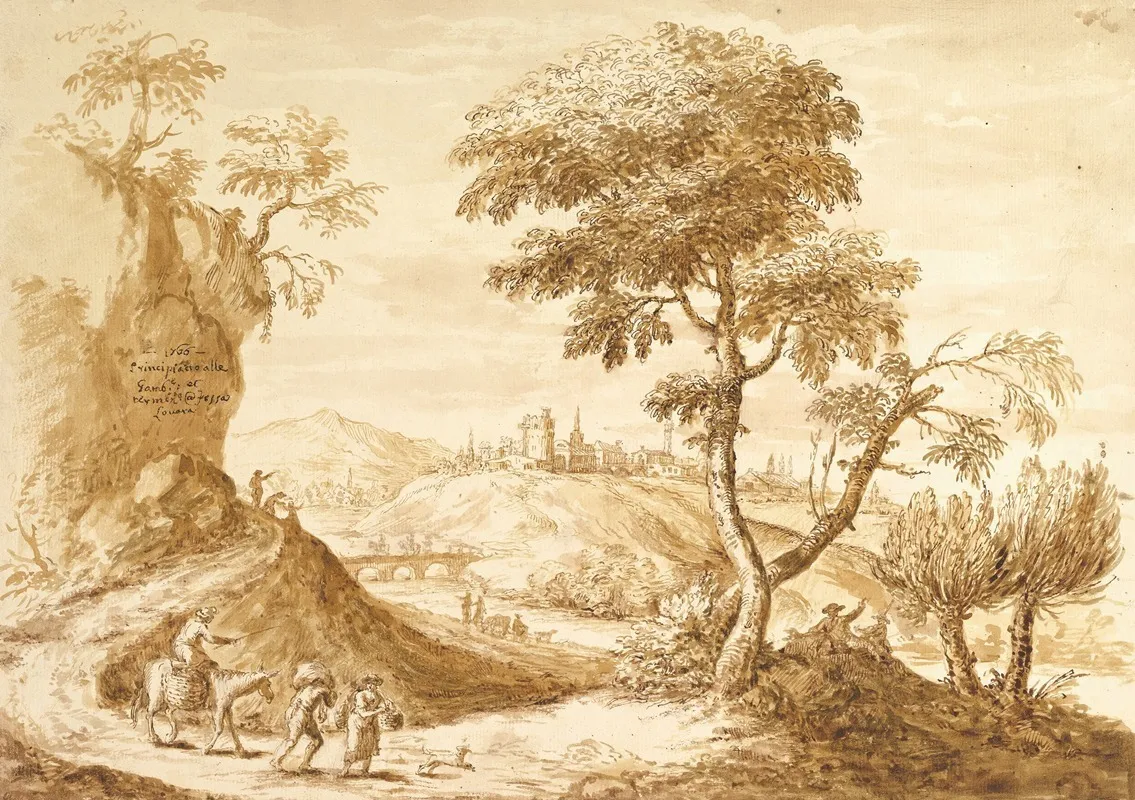 Landscape With A Town In The Distance