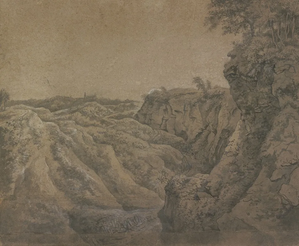 Landscape With A View Of Bentheim Castle In The Far Distance