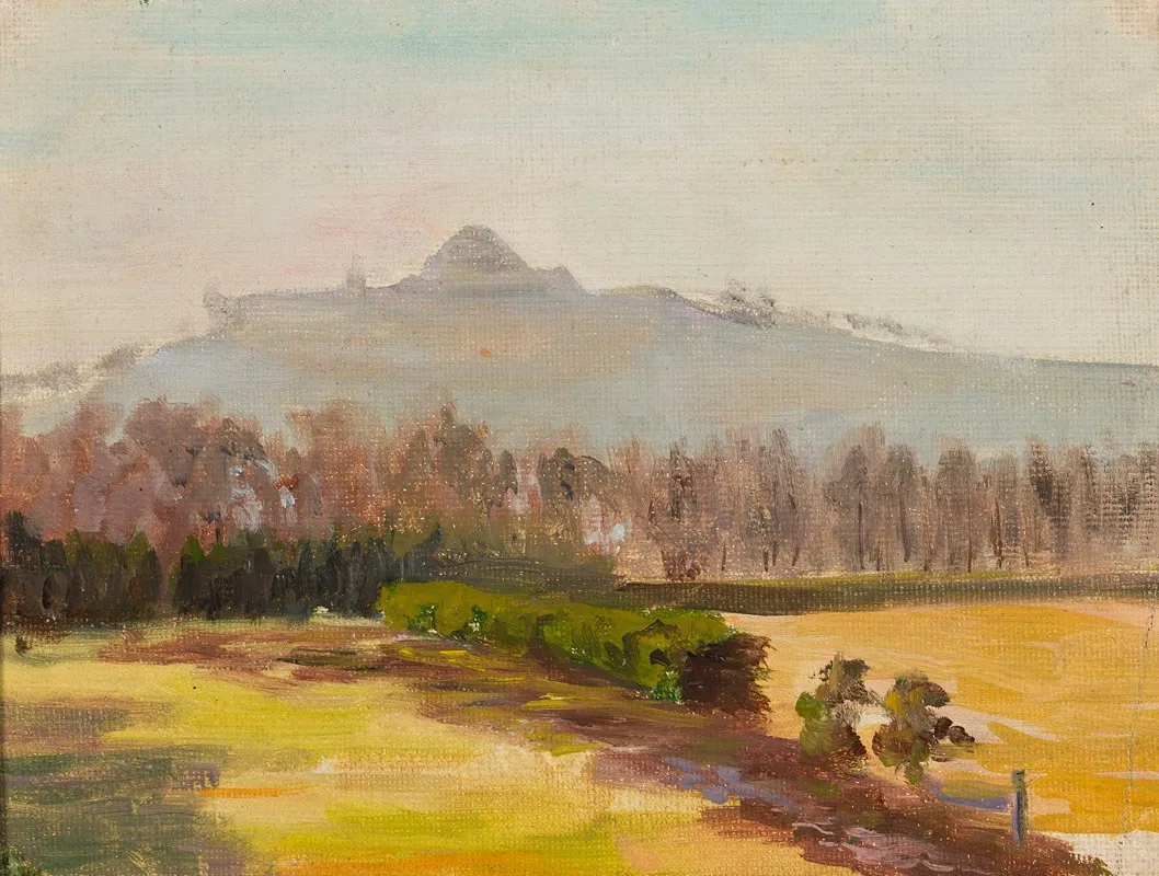 Landscape With A View Of The Kosciuszko Mound Wall Art by Michał Rouba - High-Resolution Digital Print