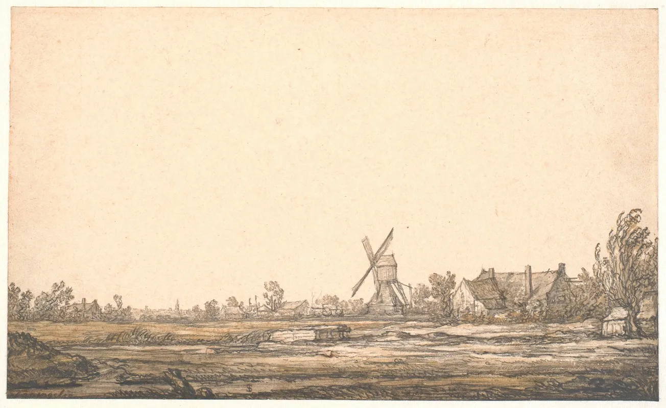 Landscape With A Windmill 10 Wall Art by Aelbert Cuyp - High-Resolution Digital Print