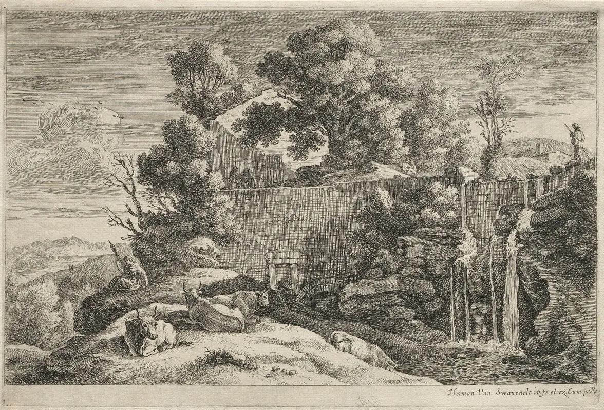Landscape With A Woman Spinning