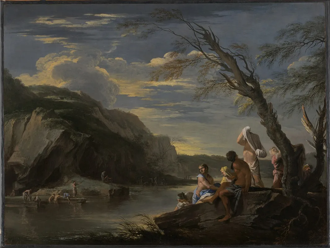 Landscape With Bathers 2 Wall Art by Salvator Rosa - High-Resolution Digital Print