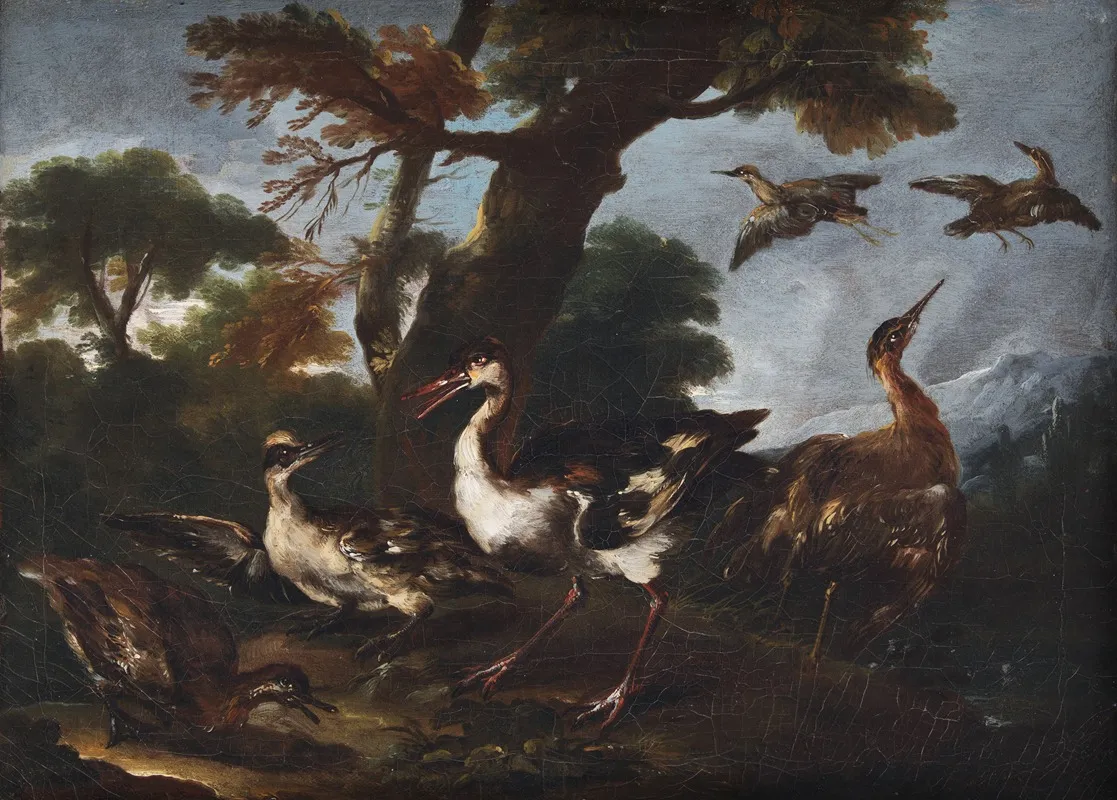 Landscape With Birds Wall Art by Angelo Maria Crivelli - High-Resolution Digital Print