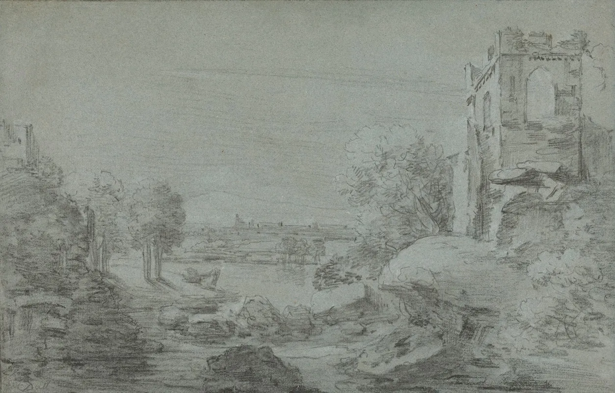 Landscape With Castle 5 Wall Art by Nicholas Thomas Dall - High-Resolution Digital Print