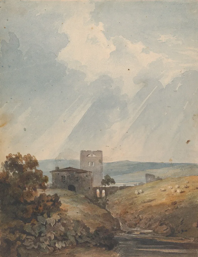 Landscape With Castle Hills And Mountains