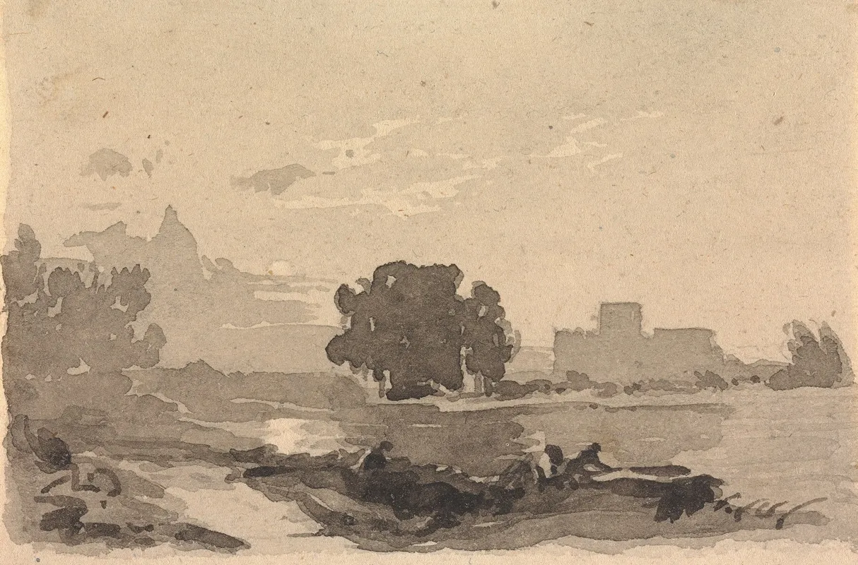 Landscape With Castle In Background Wall Art by Thomas Sully - High-Resolution Digital Print