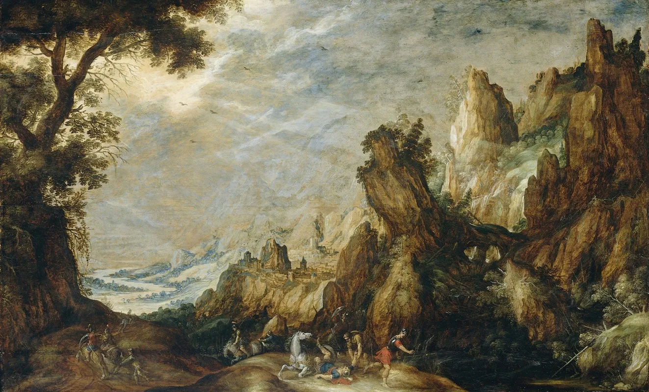 Landscape With Conversion Of Saint Paul Wall Art by Kerstiaen de Keuninck - High-Resolution Digital Print