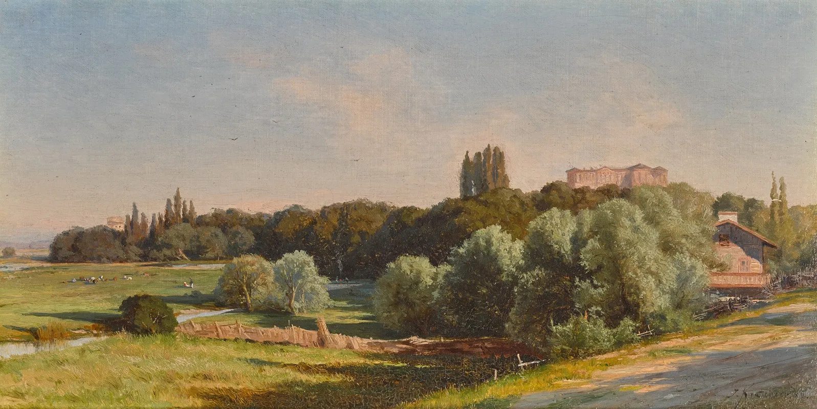 Landscape With Country House Wall Art by Iosif Evstafievich Krachkovsky - High-Resolution Digital Print