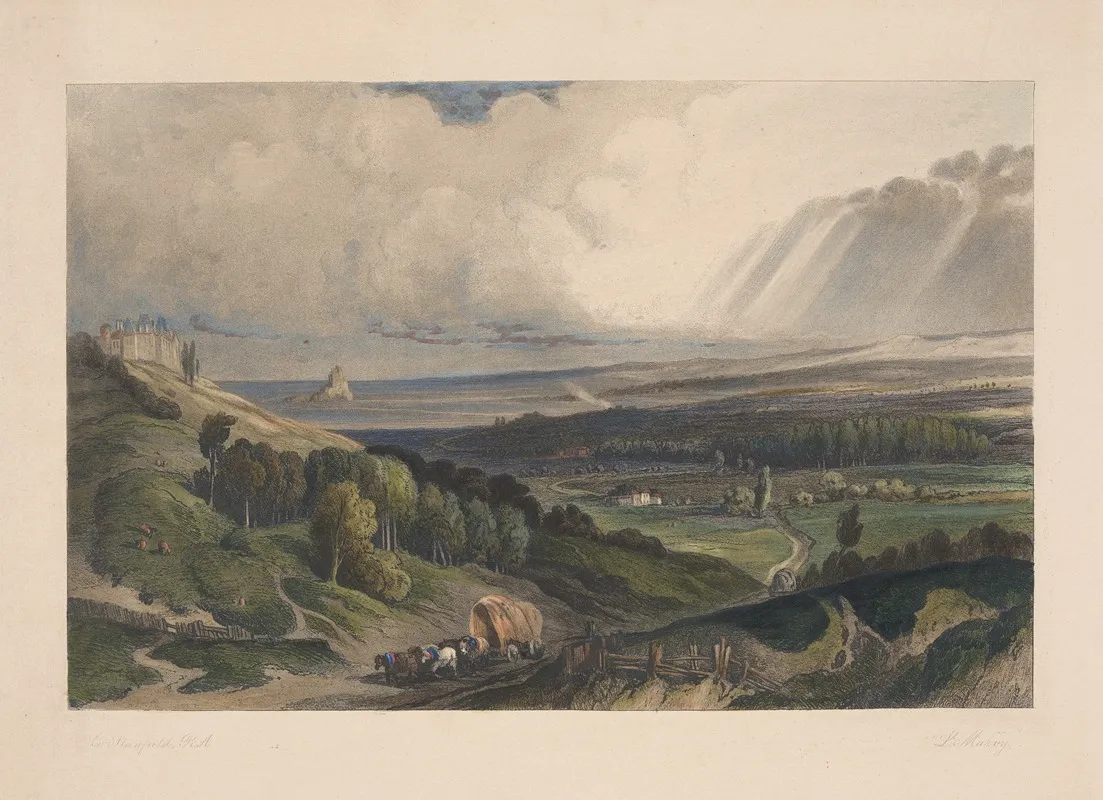 Landscape With Covered Wagon Clarkson Stanfield