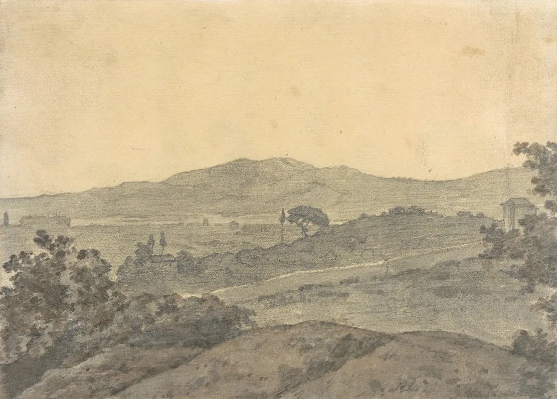 Landscape With Distant Buildings 3 Wall Art by Joseph Wright of Derby - High-Resolution Digital Print