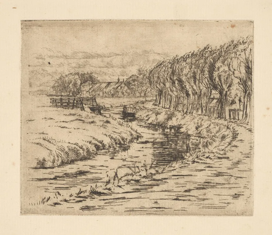 Landscape With Ditch Wall Art by Johannes Löhr - High-Resolution Digital Print