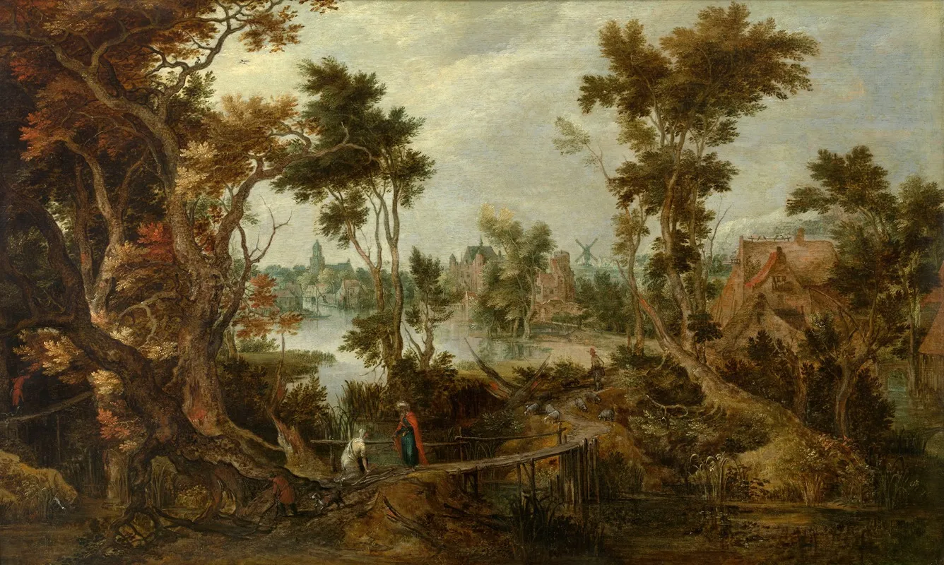 Landscape With Elias And The Widow Of Sarefat Wall Art by Gillis Claesz. de Hondecoeter - High-Resolution Digital Print