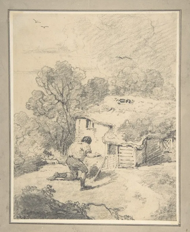 Landscape With Figure 2 Wall Art by George Morland - High-Resolution Digital Print