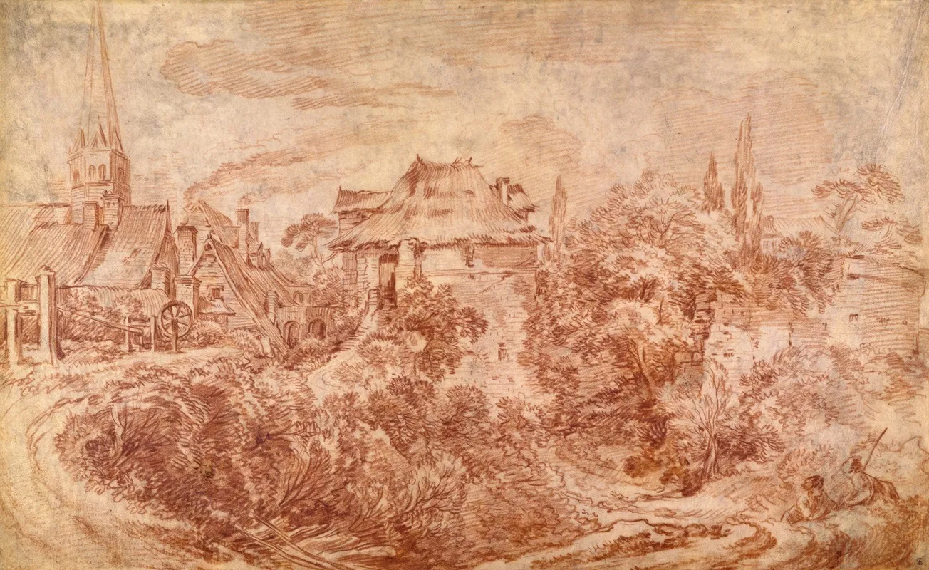 Landscape With Figures 12 Wall Art by François Boucher - High-Resolution Digital Print