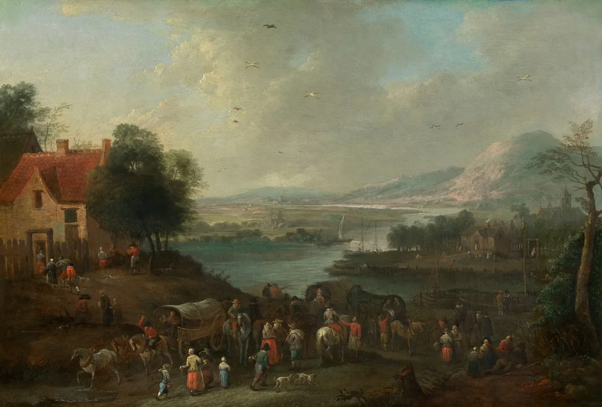 Landscape With Figures 2 2 Wall Art by Karel Breydel - High-Resolution Digital Print