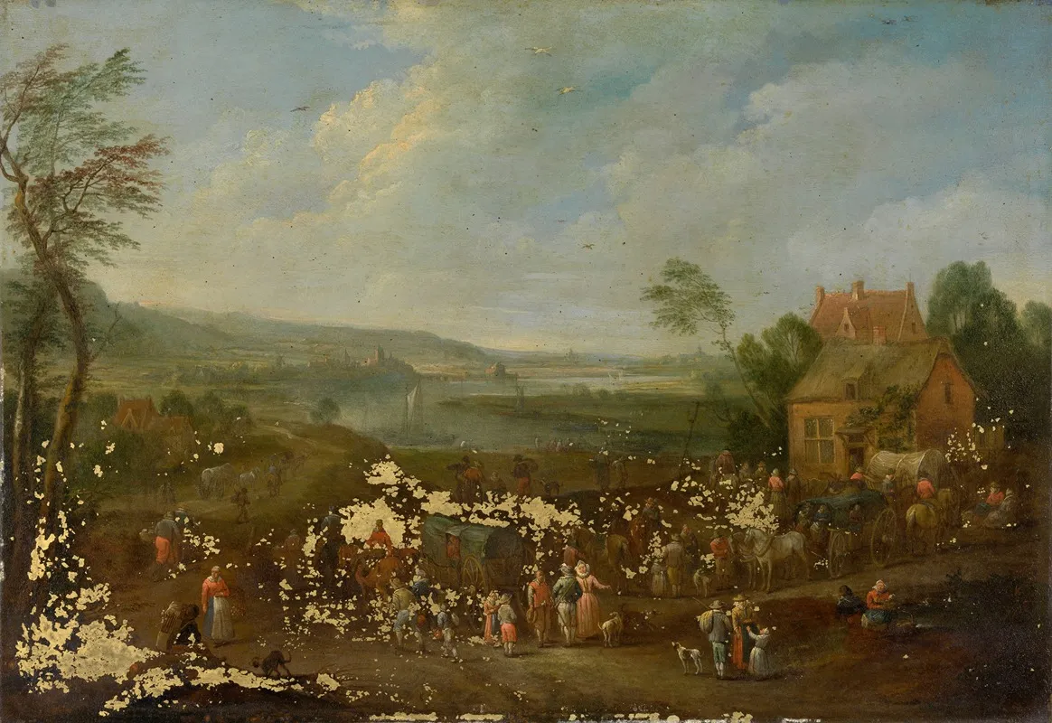 Landscape With Figures 24 Wall Art by Karel Breydel - High-Resolution Digital Print
