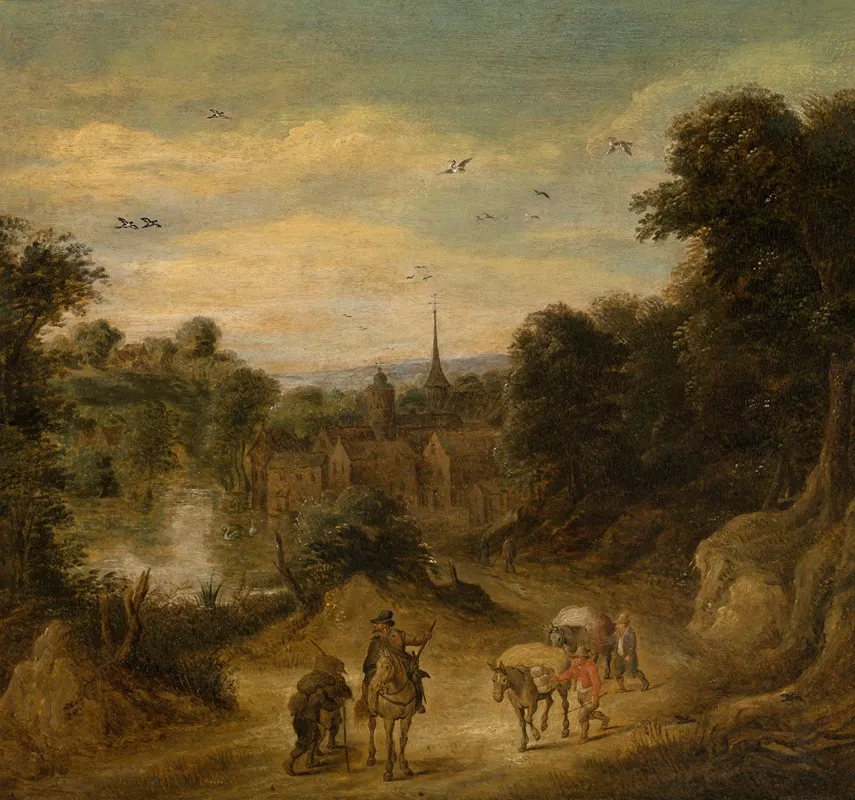 Landscape With Figures 25 Wall Art by Theobald Michau - High-Resolution Digital Print