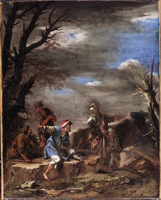 Landscape With Figures 27 Wall Art by Salvator Rosa - High-Resolution Digital Print