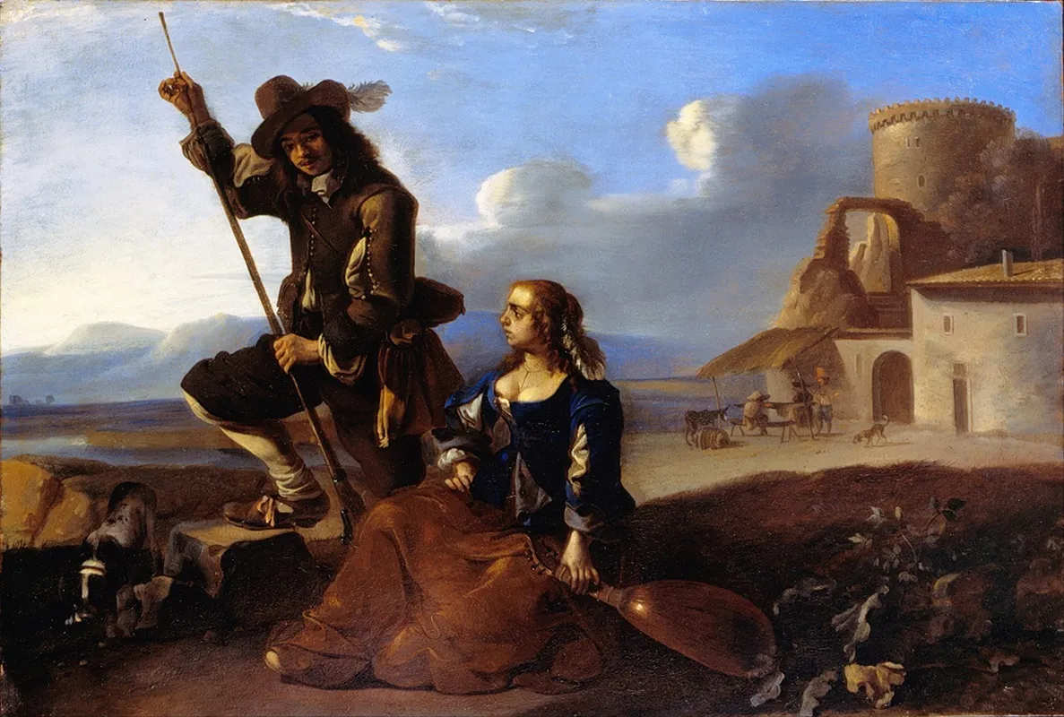 Landscape With Figures 3 Wall Art by Anton Goubau - High-Resolution Digital Print