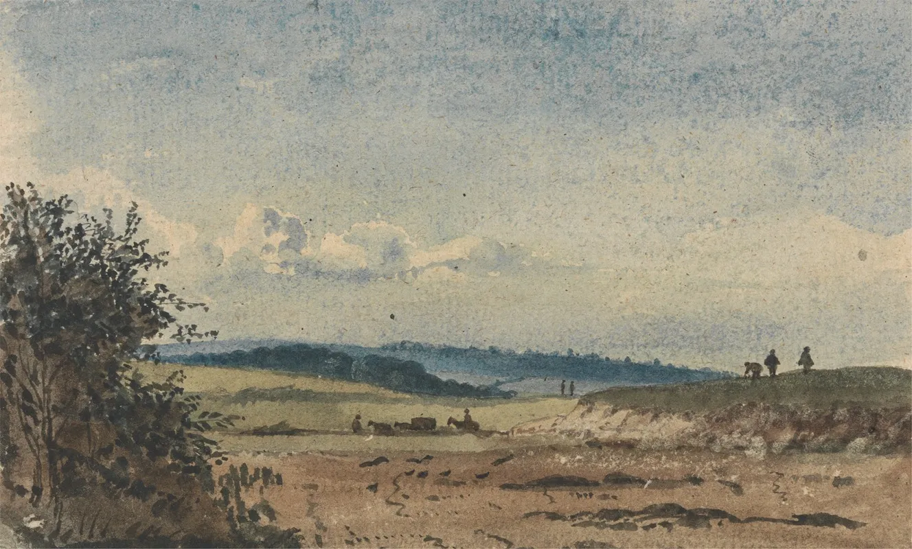 Landscape With Figures And A Wagon Wall Art by David Charles Read - High-Resolution Digital Print