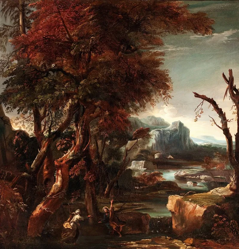Landscape With Figures The Commission Of St Peter Wall Art by Follower of Salvator Rosa - High-Resolution Digital Print