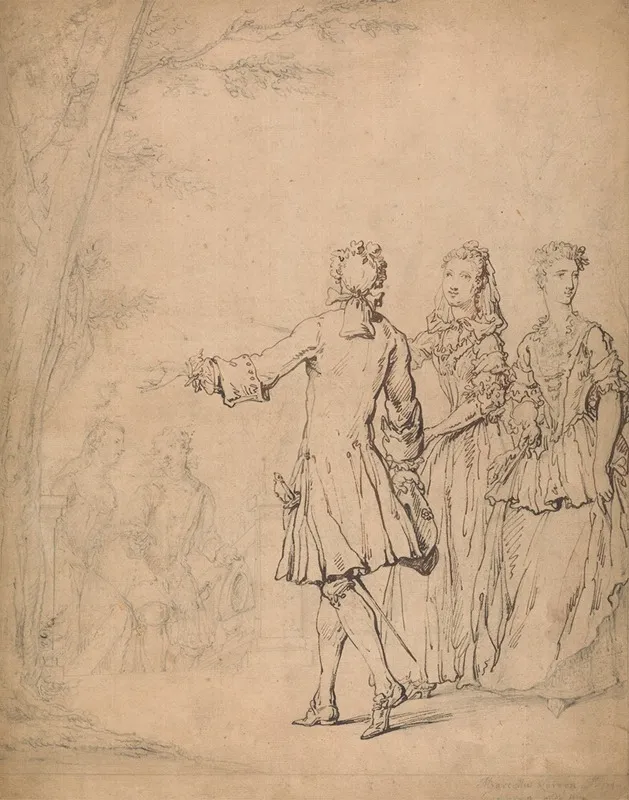 Landscape With Figures Walking