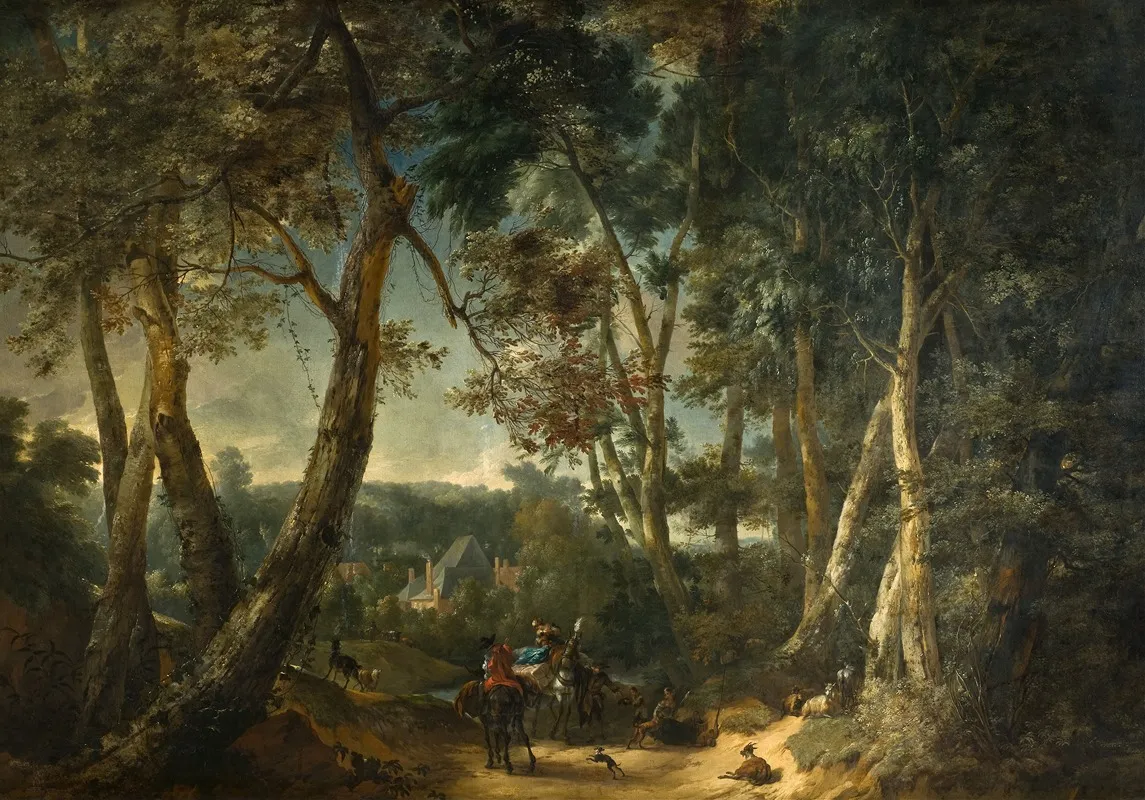 Landscape With High Trees Near A Ravine