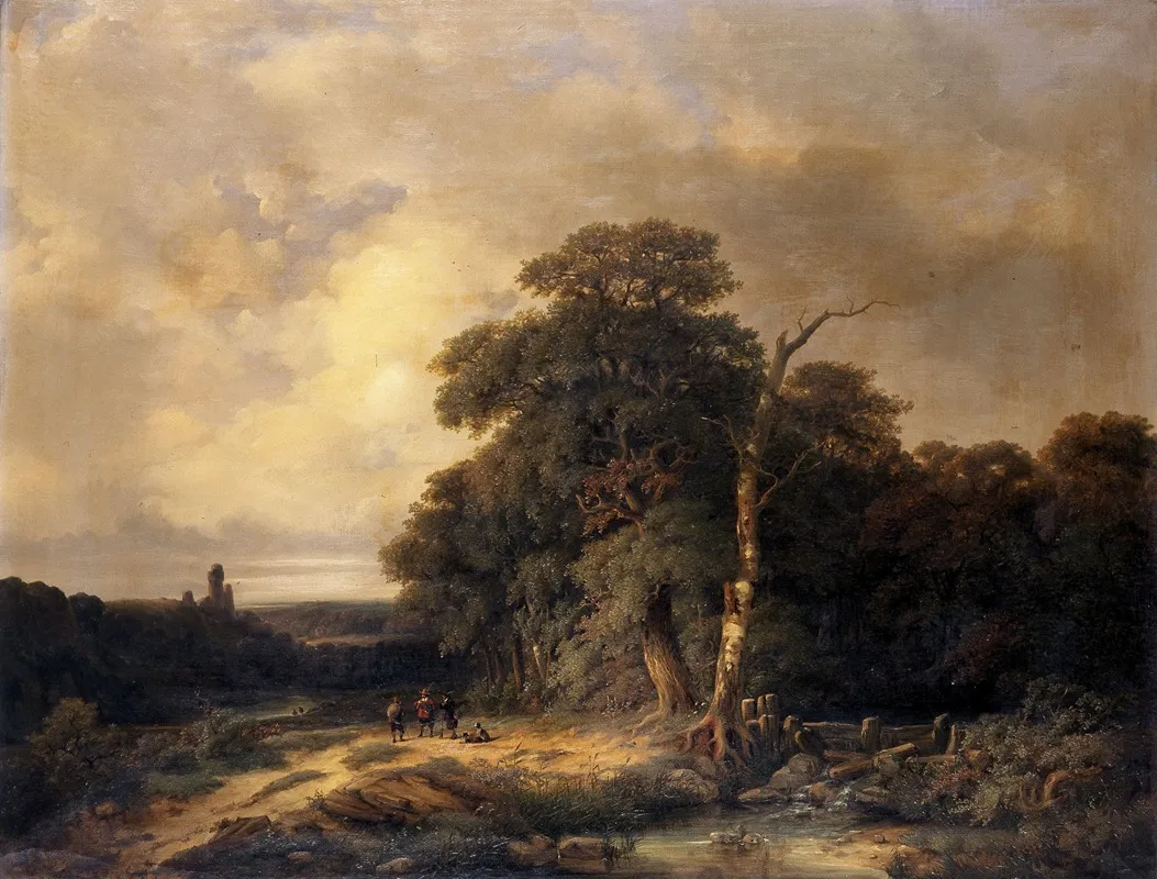 Landscape With Hunters 12 Wall Art by Henri Schoofs - High-Resolution Digital Print