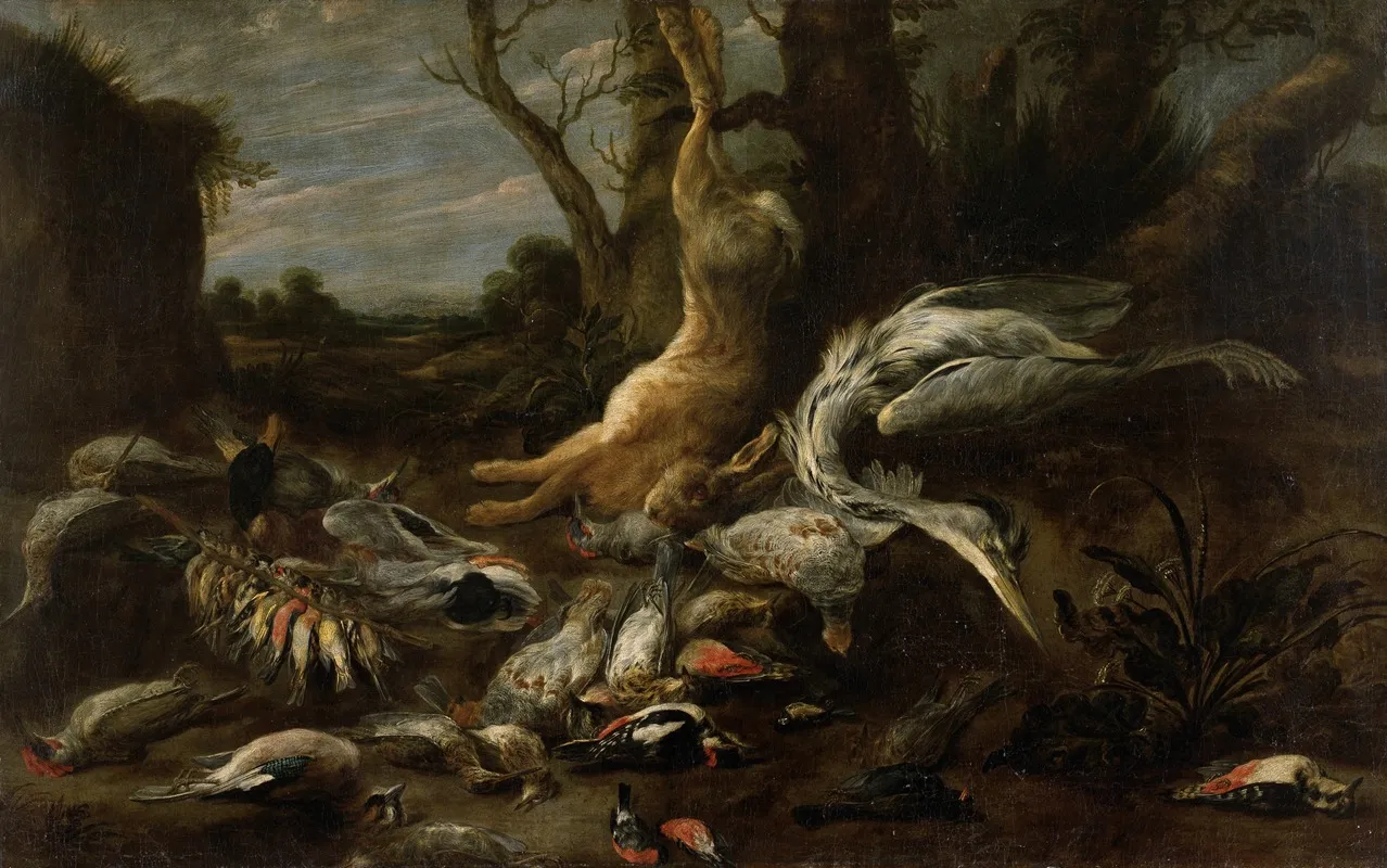Landscape With Hunting Wall Art by Paul de Vos - High-Resolution Digital Print