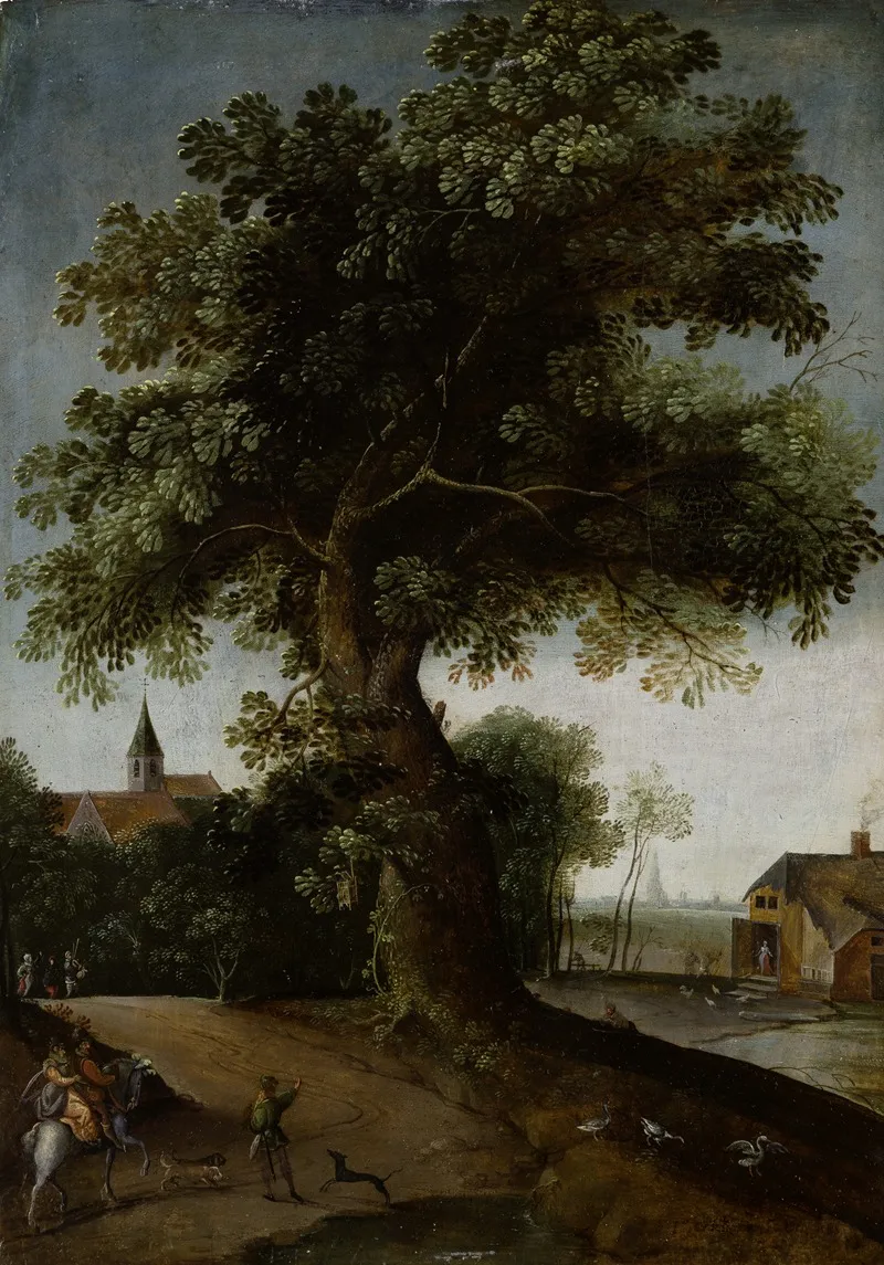 Landscape With Large Tree Wall Art by Jacob Grimmer - High-Resolution Digital Print