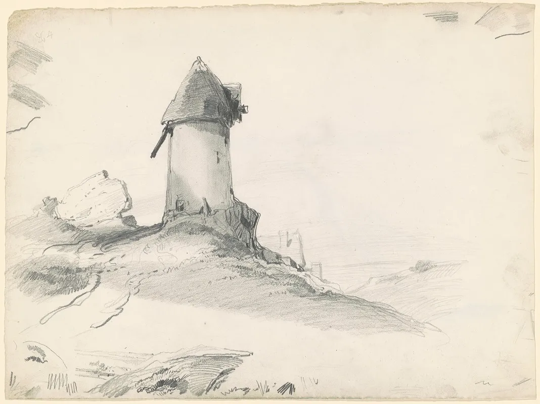 Landscape With Mill Wall Art by Seth Wells Cheney - High-Resolution Digital Print