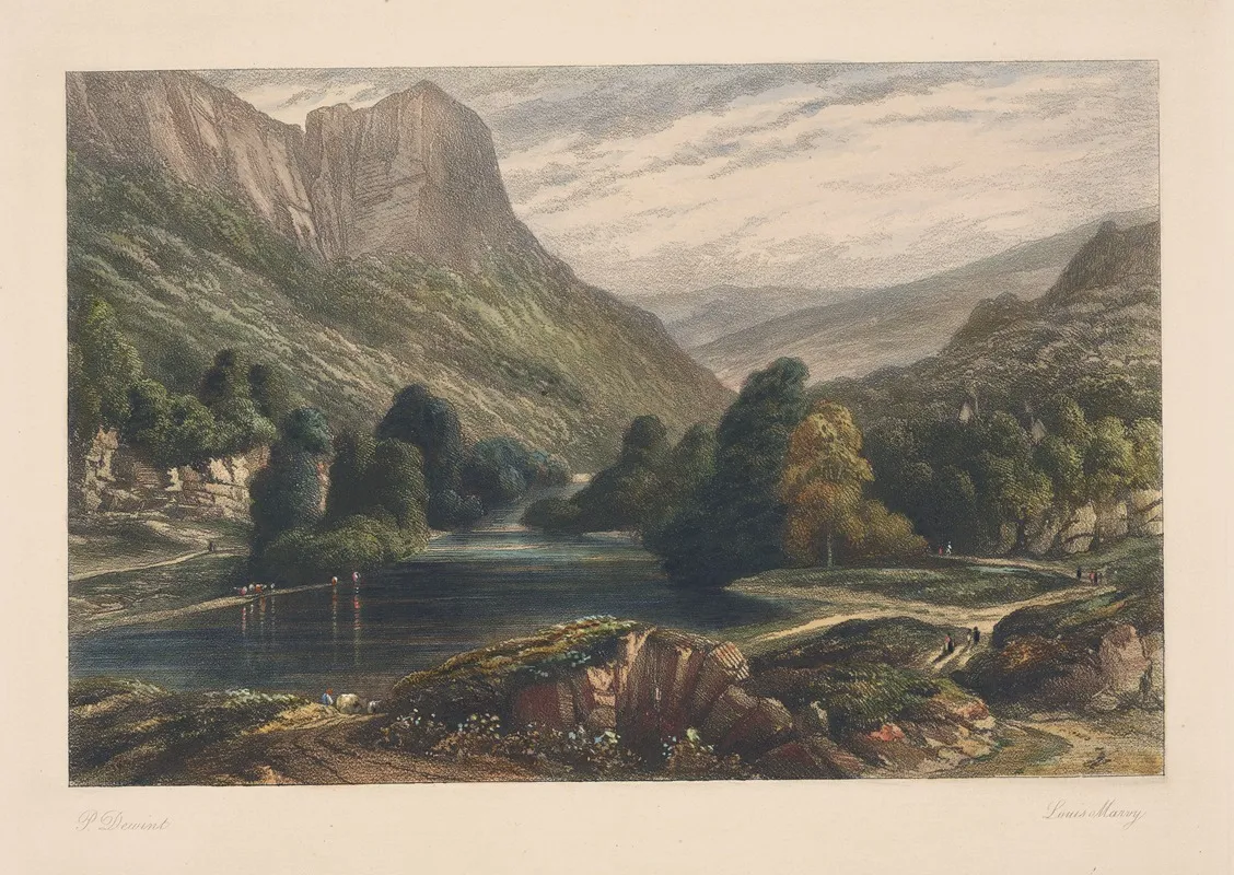 Landscape With Mountain Lake Peter Dewint