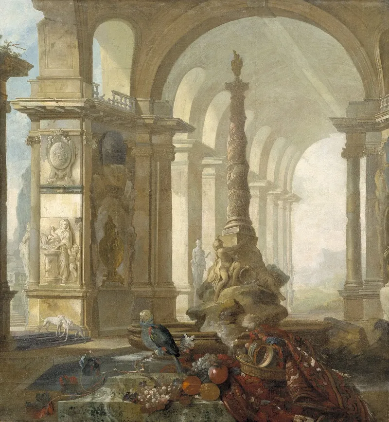Landscape With Palace Interior 2 Wall Art by Johan Pasch the elder - High-Resolution Digital Print