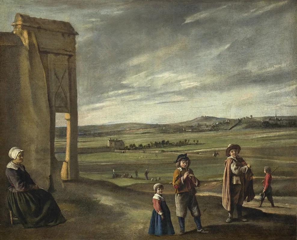 Landscape With Peasants Wall Art by Louis Le Nain - High-Resolution Digital Print