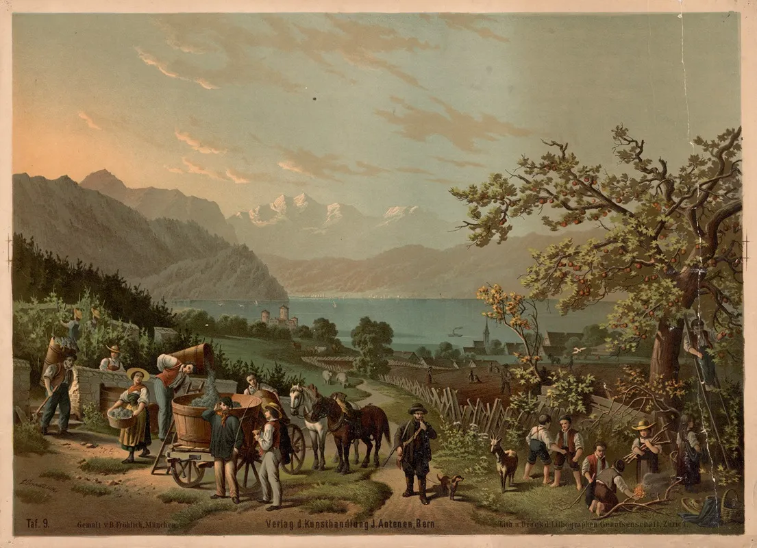 Landscape With People Wall Art by Bernhard Fröhlich - High-Resolution Digital Print