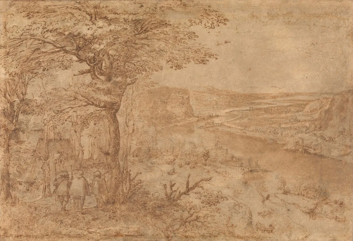 Landscape With Pilgrims Wall Art by Pieter Brueghel the elder - High-Resolution Digital Print