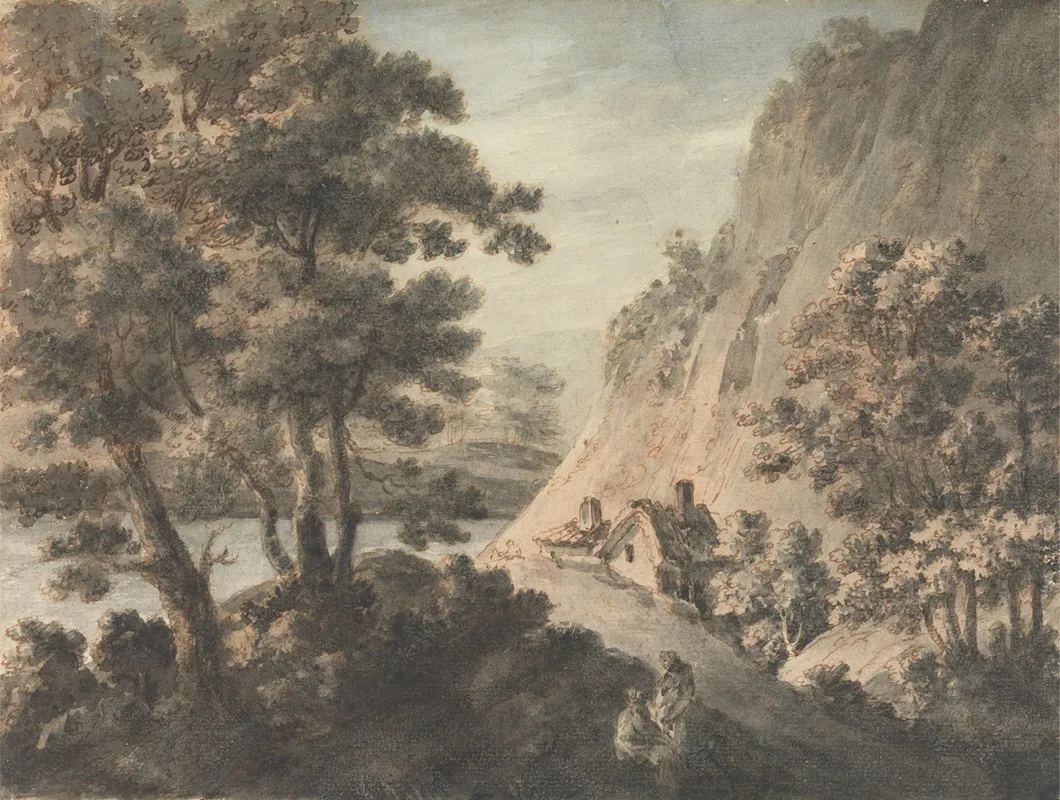Landscape With River And Figures 2 Wall Art by James Adam - High-Resolution Digital Print