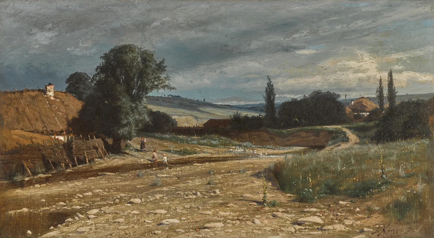 Landscape With River And Hut Wall Art by Iosif Evstafievich Krachkovsky - High-Resolution Digital Print