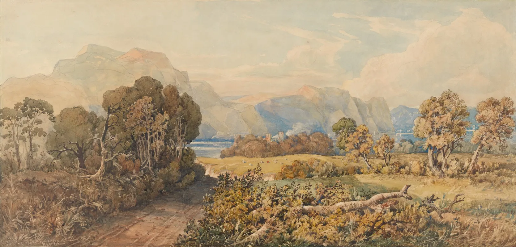 Landscape With River And Mountains