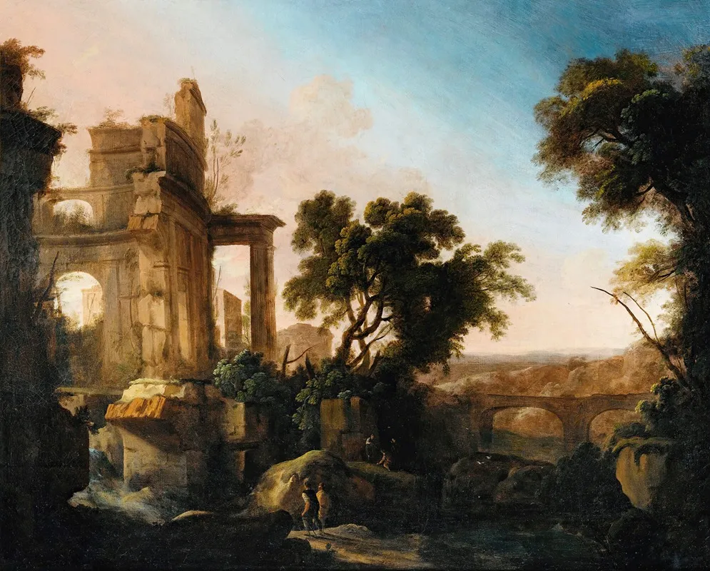 Landscape With Ruins 7 Wall Art by Pierre Antoine Patel the younger - High-Resolution Digital Print