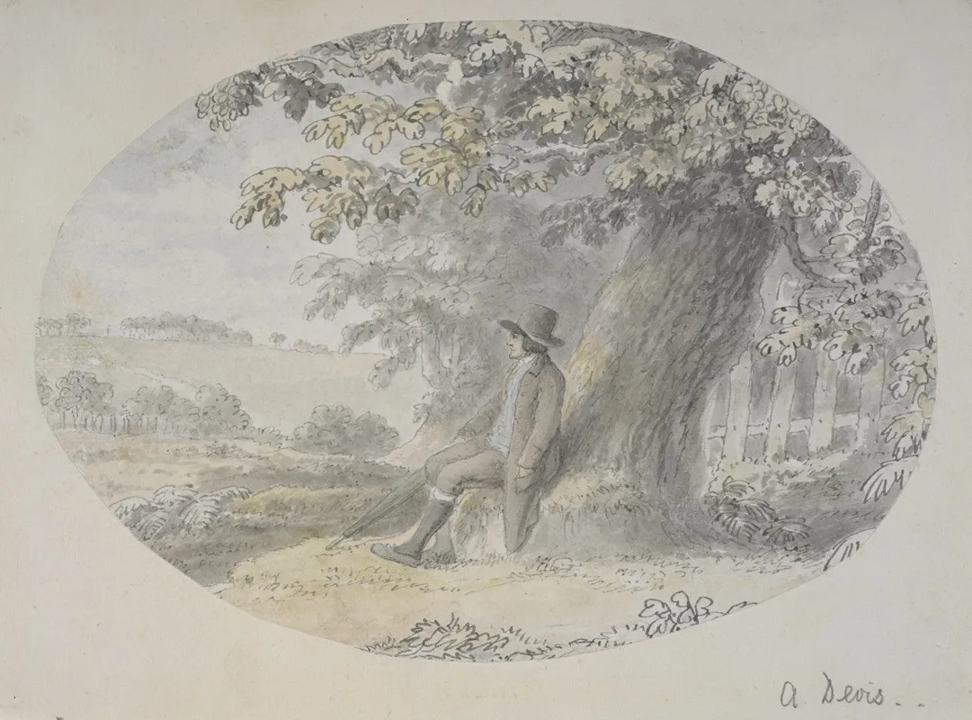 Landscape With Seated Man 2