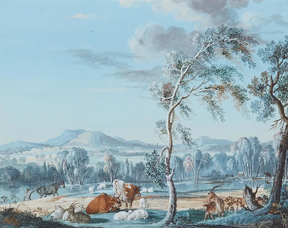Landscape With Shepherds And Animals 2